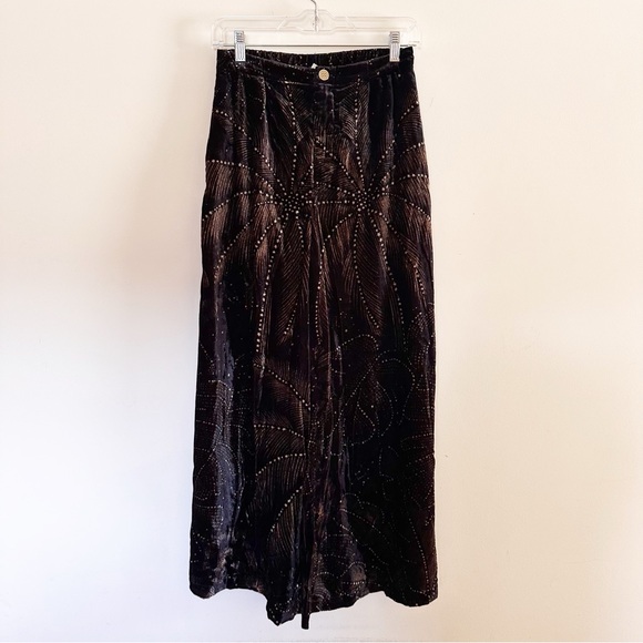 Anthropologie FARM Rio Printed Velvet Pants - Picture 6 of 9